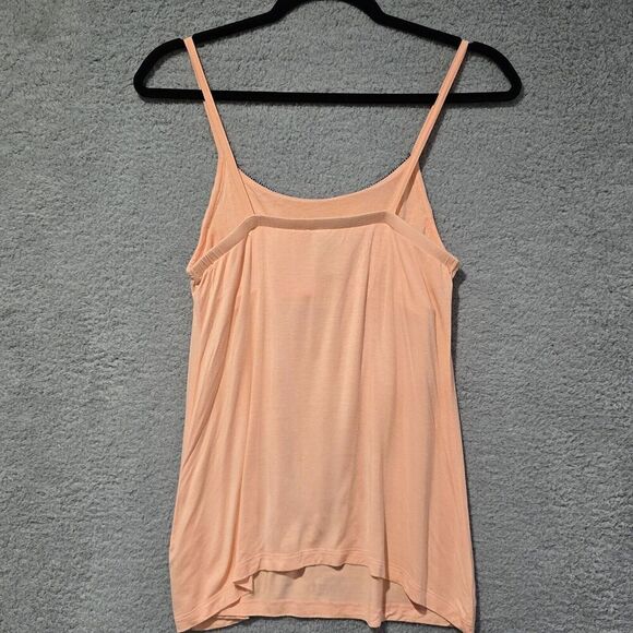 Womens Tank Top S Embellished Pastel Orange Tribal Boho Built in Bra Summer - Picture 4 of 7